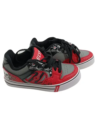 Heelys Motion Plus Kinder Rollerschuhe Sneaker Gr. 34 Rot Grau Schwarz