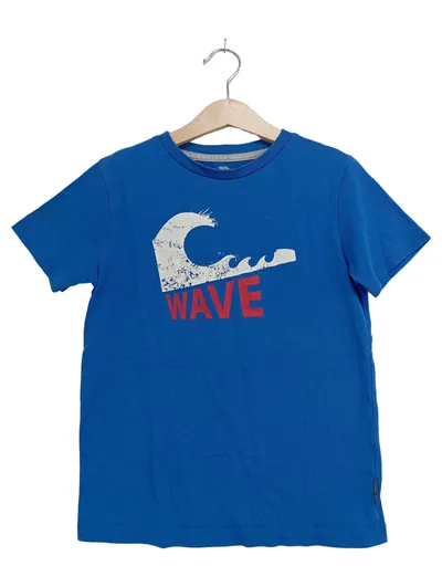 TRESPASS Kinder T-Shirt Blau Gr. 122/128 Casual Sportlich Wave Print
