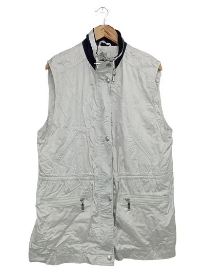 ALBA MODA Damen Steppweste Gr. 44/L Weiß Klassisch Outdoor