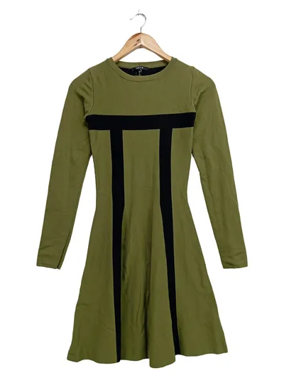 NIKKIE Freizeitkleid Damen 36/S Grün Elegant Klassisch Langarm