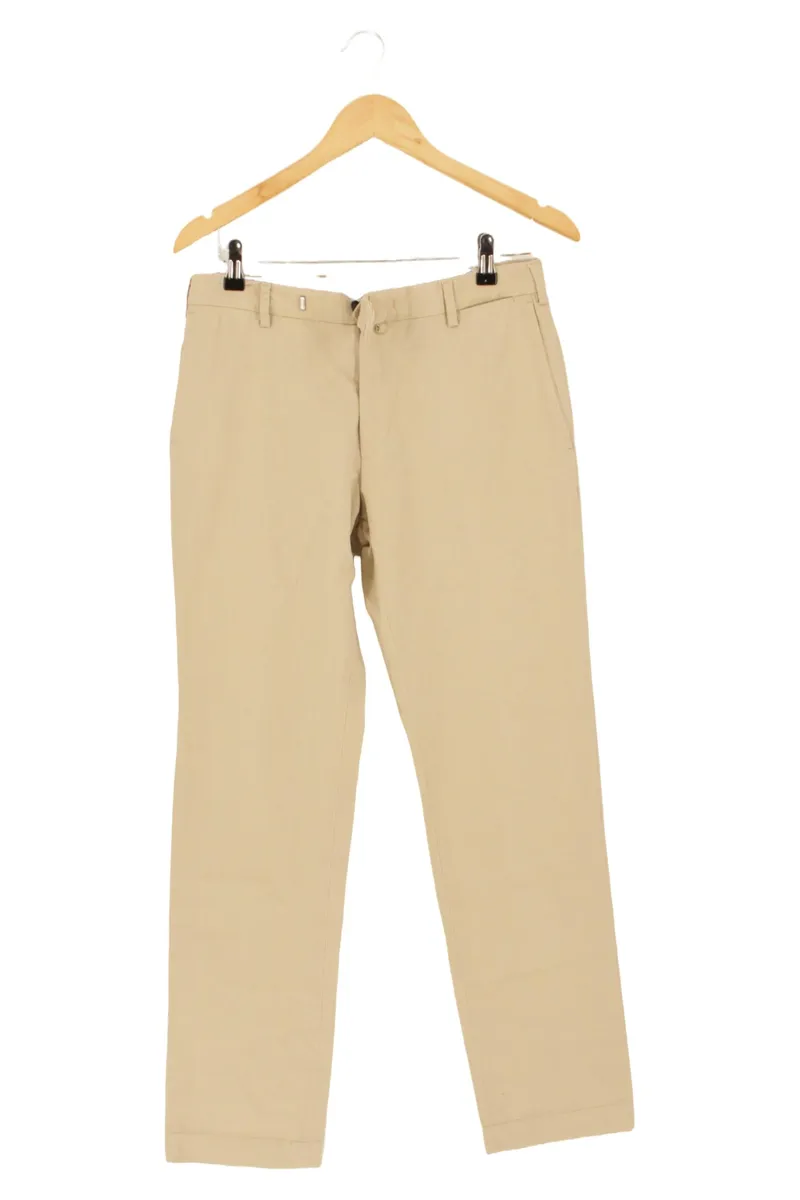 BALDESSARINI Herren Anzughose Business Beige Gr. 46 (S) Baumwolle Klassisch 1