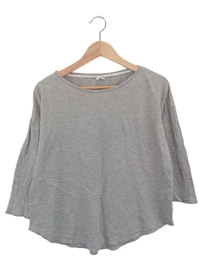 Q/S DESIGNED BY Damen Langarmshirt Grau Gr. 36/S Casual Basic