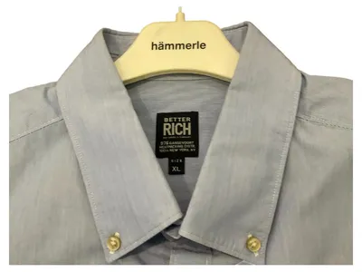 Better Rich Herren Business Hemd Langarm Hellblau Baumwolle Gr. L/52
