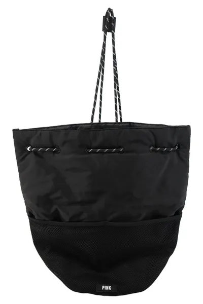 PINK ITALY Rucksack Damen Schwarz Casual Urban Sportbeutel Tasche Groß 40x38cm