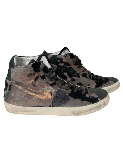 PHILIPPE MODEL High-Top Sneaker Damen Gr. 39 Schwarz Leder Streetwear