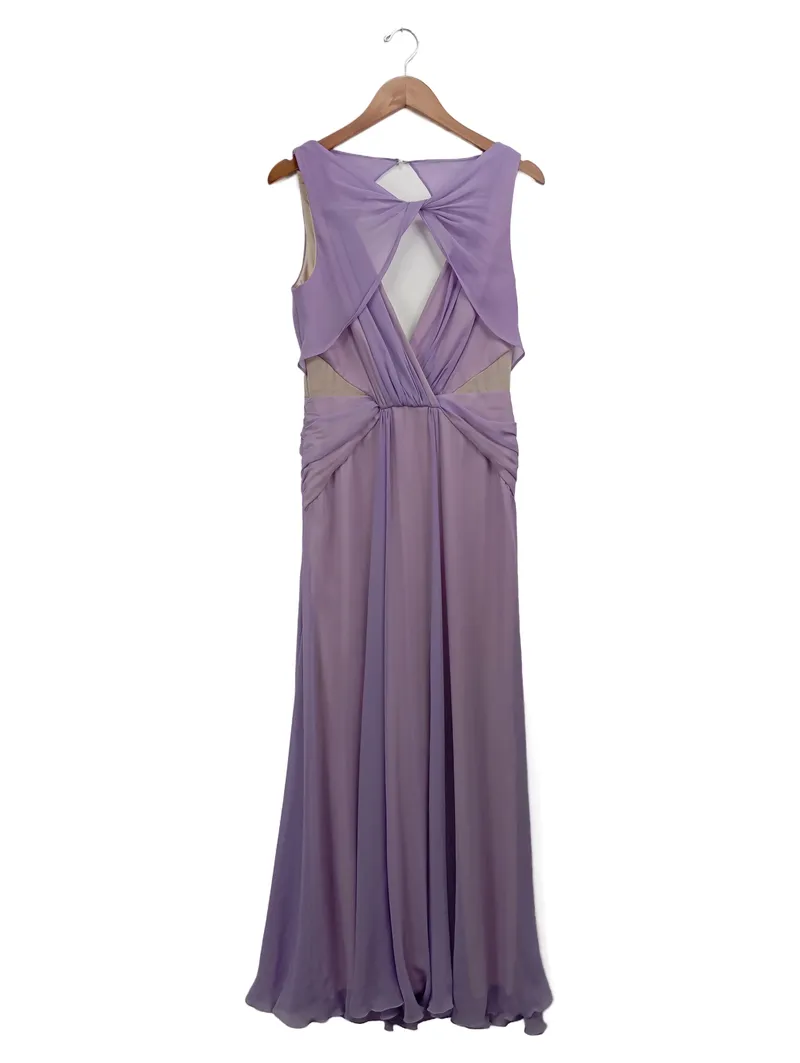 BADGLEY MISCHKA Abendkleid Damen Lila Gr. 38/M Elegant Luxuriös Maxikleid 1