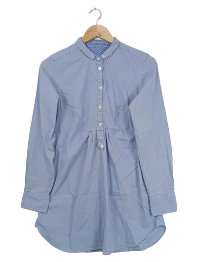 BELLYBUTTON Damen Bluse Gr. 36/S Blau Klassisch Business Langarm Baumwolle