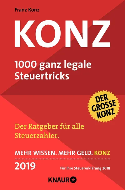 KONZ 1000 ganz legale Steuertricks 2019 Franz Konz Ratgeber Steuererklärung