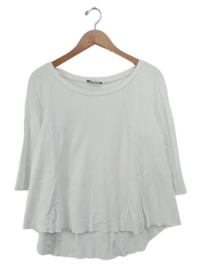AUST Langarmshirt Damen Gr. 38/M Weiß Klassisch Basic