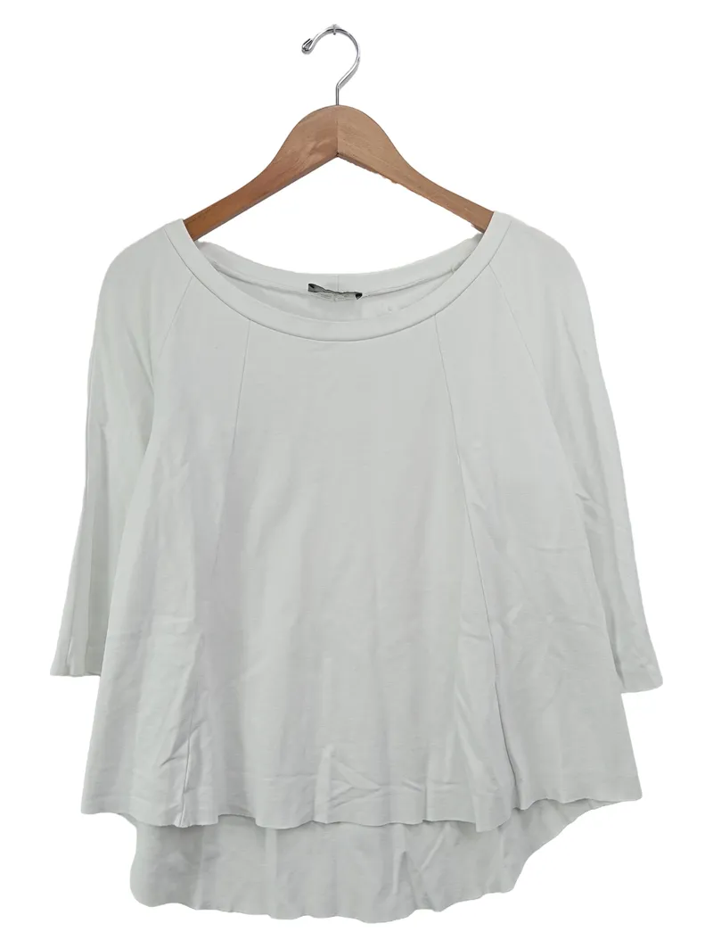 AUST Langarmshirt Damen Gr. 38/M Weiß Klassisch Basic 1
