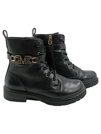Marco Tozzi Damen Stiefel Schnürstiefel GMK Emblem Gr. 38 Schwarz Combat Boot 2