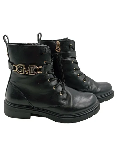 Marco Tozzi Damen Stiefel Schnürstiefel GMK Emblem Gr. 38 Schwarz Combat Boot