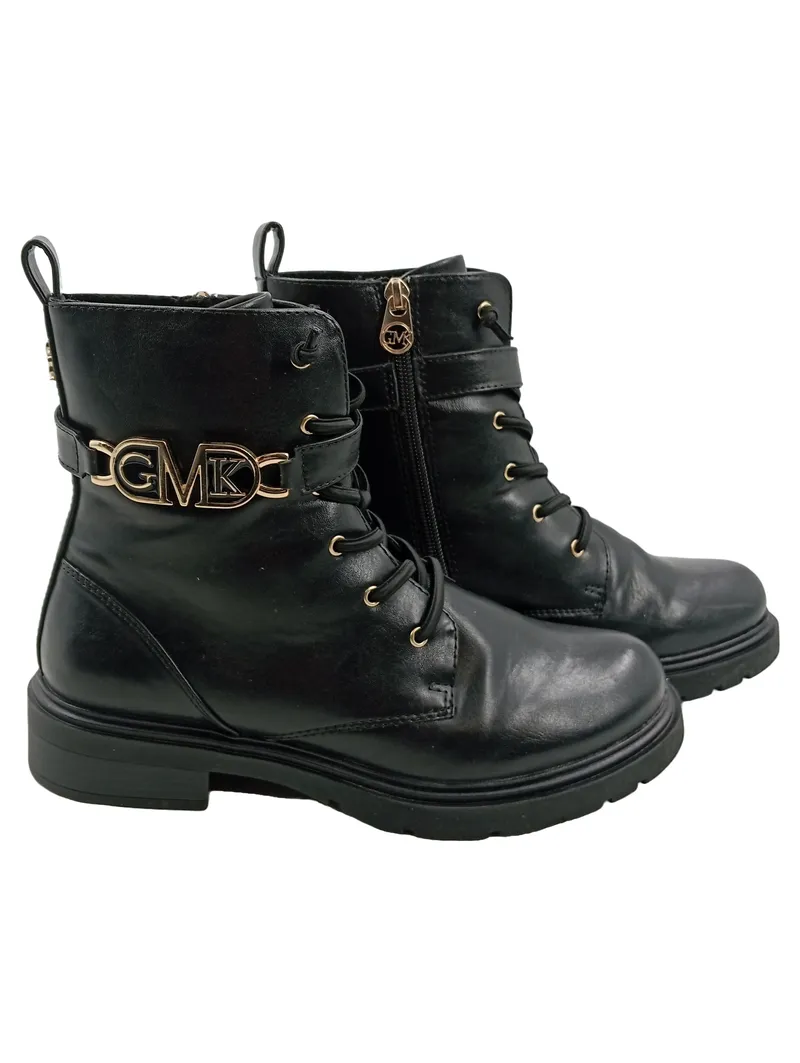 Marco Tozzi Damen Stiefel Schnürstiefel GMK Emblem Gr. 38 Schwarz Combat Boot 2