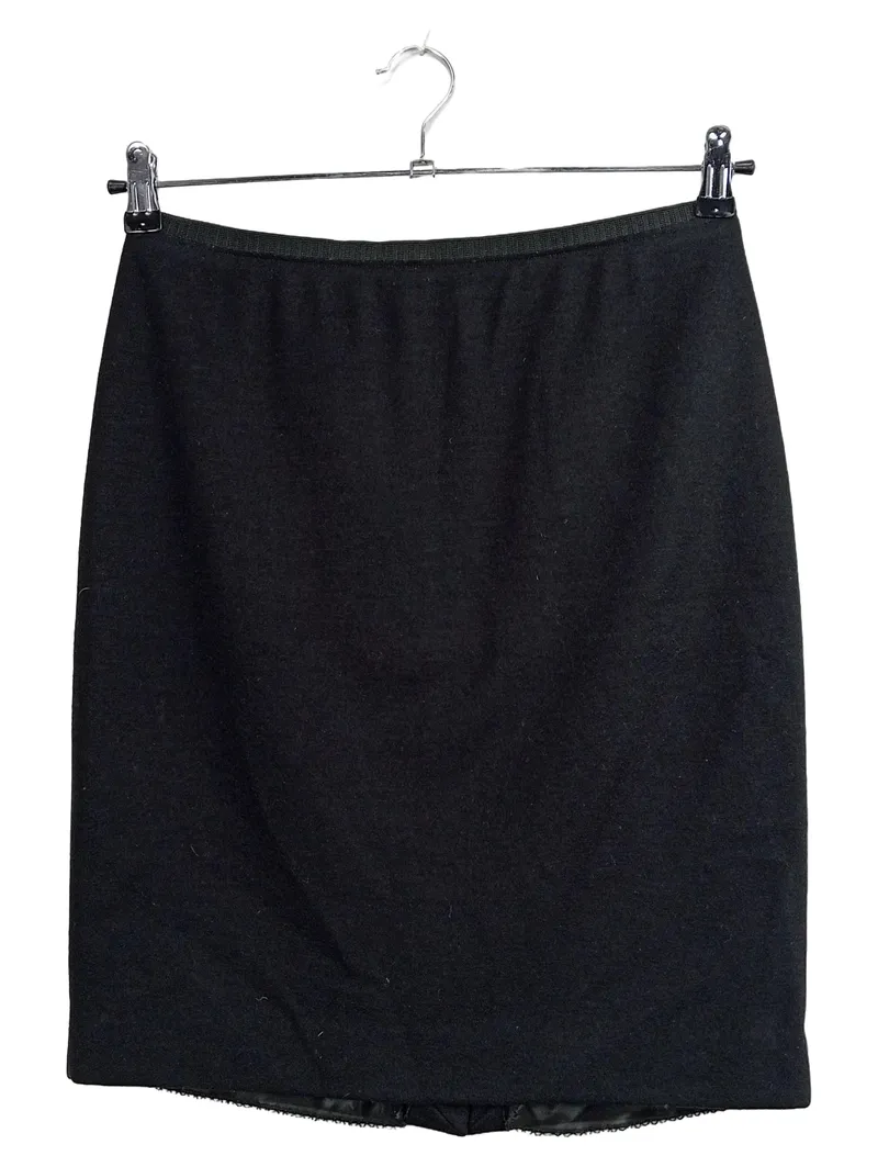 Marc Cain Bleistiftrock Schurwolle Kaschmir Business Gr. 38 M Schwarz 1
