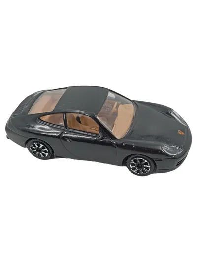 BURAGO Spielzeugauto Porsche 911 Carrera Modellauto Schwarz Metall Kunststoff