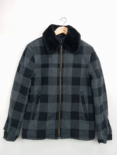 FILIPPA K Herren Wintermantel kariert Gr. S/48 Mehrfarbig Klassisch Vintage