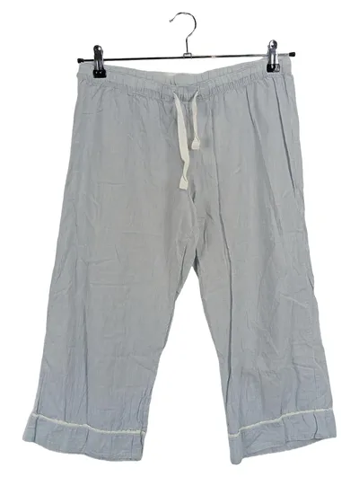 Marc O'Polo Damen Pyjamahose Schlafanzughose Gr. 40 Blau Gestreift Baumwolle