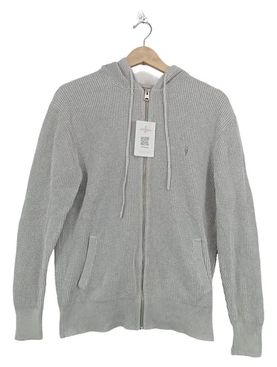 AllSaints Herren Sweatjacke Kapuzenpullover Grau S Reißverschluss Casual