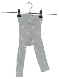 FALKE Kinder Leggings Grau Herzen Gr. 80-92 Baumwolle Elasthan Casual 1