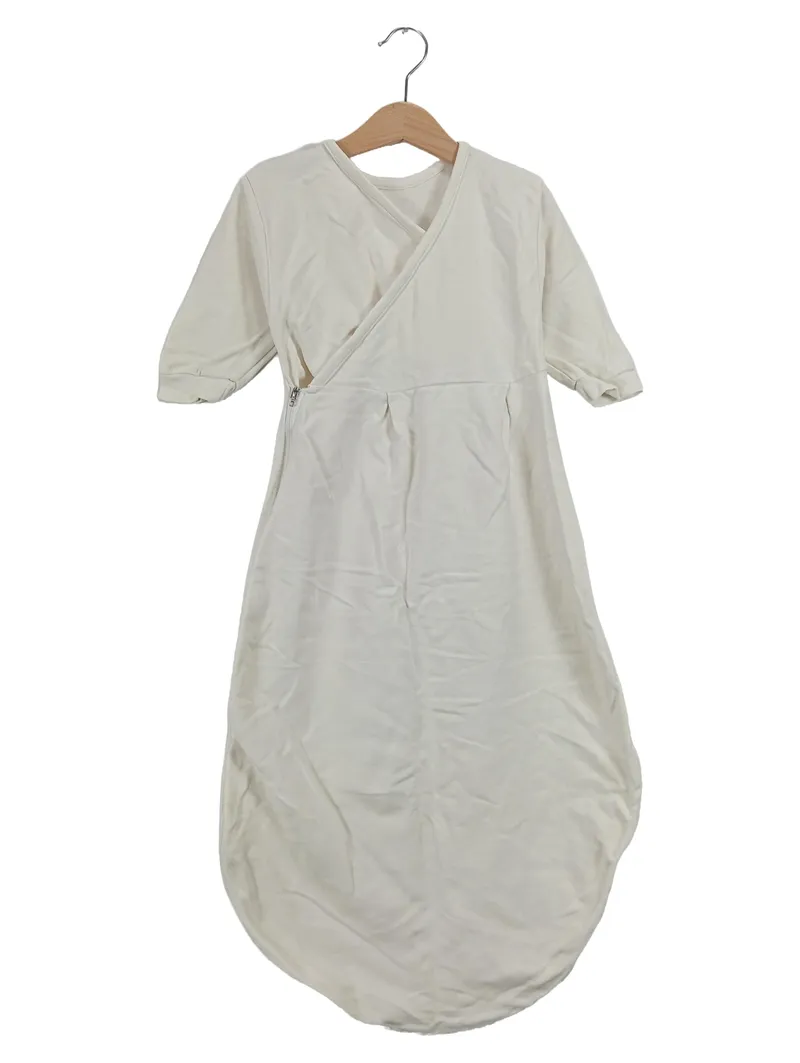 ALVI Baby Schlafsack Gr. 80 Beige 100% Baumwolle mit Reißverschluss 1