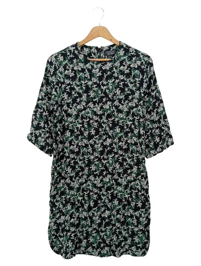 & OTHER STORIES Blusenkleid Damen Gr. 36/S Schwarz Floral Vintage Elegant