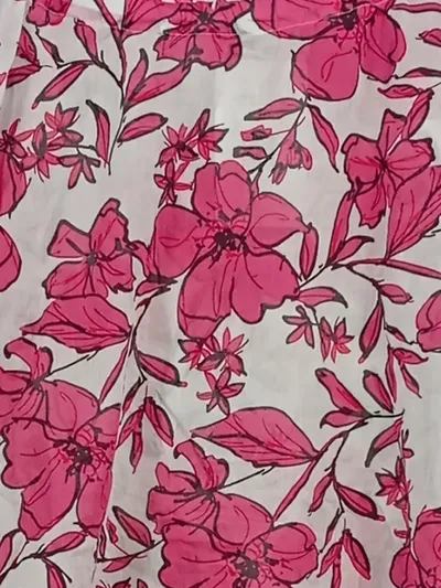 GERRY WEBER Damen Bluse Pink Blumenmuster Gr. 44 XXL Langarm
