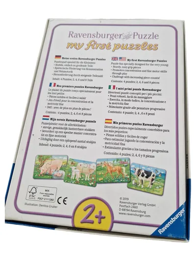 Ravensburger Steckpuzzle My First Puzzles Bauernhof Tiere 4er Set 2-8 Teile