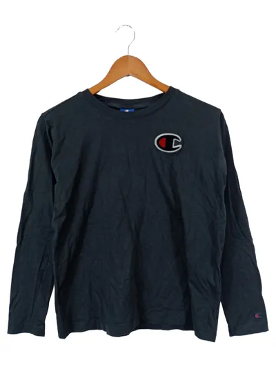 CHAMPION Herren Sweatshirt Schwarz Gr. 44;XS Langarm Logo Casual Sportlich