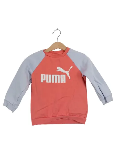 Puma Kinder Sweatshirt Pullover Gr. 98 Baumwolle Mix Logo Print Mehrfarbig