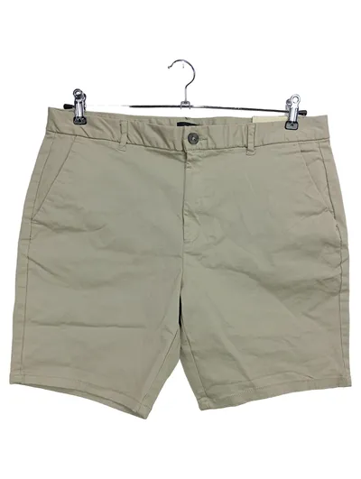 RIVER ISLAND Skinny Fit Shorts Herren Beige W36 Baumwolle Casual Streetwear