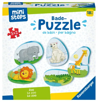 Ravensburger mini steps Bade-Puzzle Zoo Badespielzeug Tiere Mehrfarbig