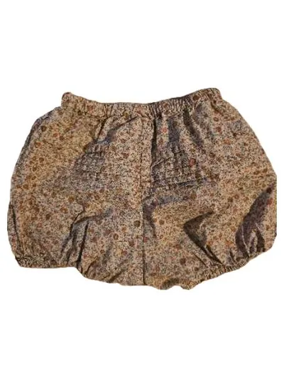 Wheat Baby Stoffhose Bloomers Gr. 92 Blumenmuster Bio-Baumwolle Beige