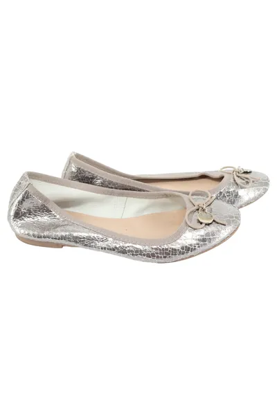 SCAPA Ballerinas Damen Gr. 36 Silber Elegant Klassisch