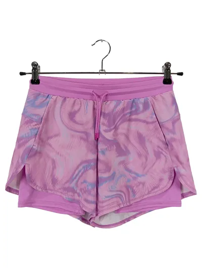 ALL IN MOTION Kinder Sport Shorts Gr. 164 Lila abstrakt gemustert