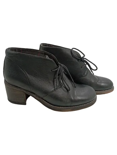 Vagabond Damen Stiefelette Leder Schwarz Gr. 39 Schnürung Blockabsatz