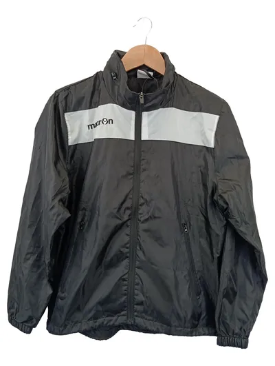MACRON Herren Regenjacke Schwarz Gr. 46/S Sportlich mit Kapuze