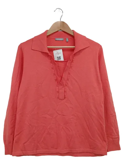 RABE Damen Pullover Rot Gr. 44/L Klassisch Elegant Modal Langarm