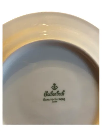 Eschenbach Unterteller Porzellan Weiß Florales Muster 15 cm