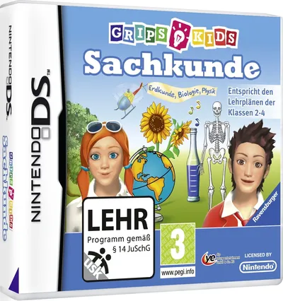 GripsKids Sachkunde Nintendo DS Lernspiel dtp Erdkunde Bio Physik Deutsch