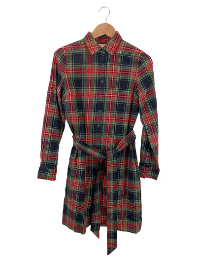 BROOKS BROTHERS Damen Blusenkleid 32/XXS Kariert Mehrfarbig Preppy