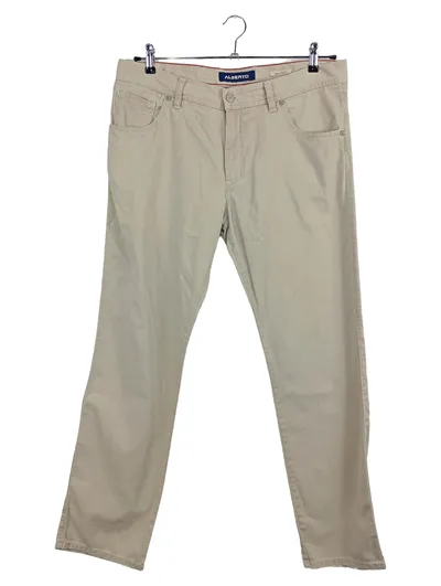 ALBERTO Herren Jeans Regular Fit W35/L30 Beige Casual Modern Fit