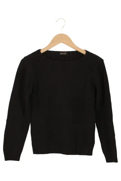 MISS H. Damen Pullover Gr. 36/S Schwarz Klassisch Casual