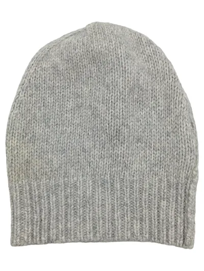 hessnatur Strickmütze Damen Grau Alpaka Baumwolle Wolle Beanie Casual