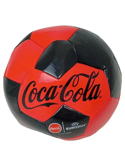 COCA COLA Fußball UEFA EURO2024 Fan Ball Rot Schwarz Sammler Edition