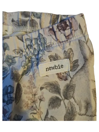Newbie Mädchen Leggings Hasen Blumenmuster Gr. 98 Beige
