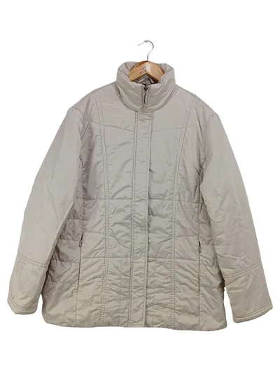 FABIANA FILIPPI Damen Winterjacke Gr. 40/M Beige Elegant Klassisch
