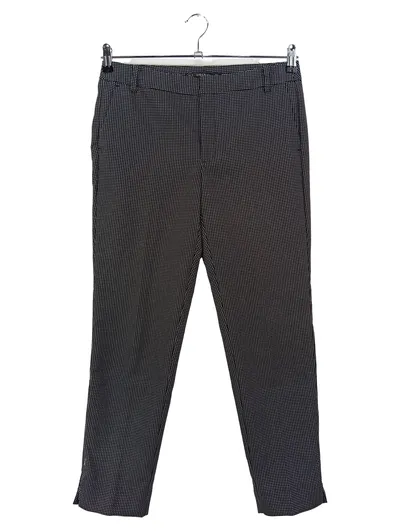 Zara Basic Damen Stoffhose Gr. 40 L Schwarz Business Punkte
