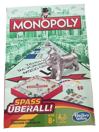 Hasbro Monopoly Spaß Überall Reiseedition Brettspiel Kompakt Würfelspiel