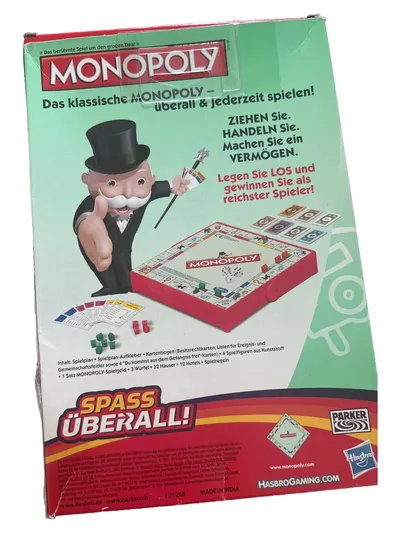 Hasbro Monopoly Spaß Überall Reiseedition Brettspiel Kompakt Würfelspiel
