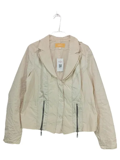 BiBA Damen Steppjacke Jacke Gr. 46 Beige Casual Polyester Metallfaser